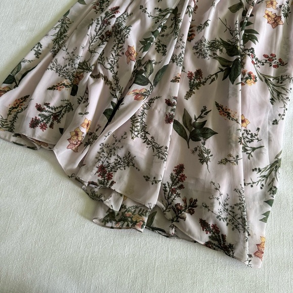 🌟NEW🌟Gal Meets Glam Phoebe floral puff sleeve chiffon Maxi Dress in blush - Picture 11 of 15